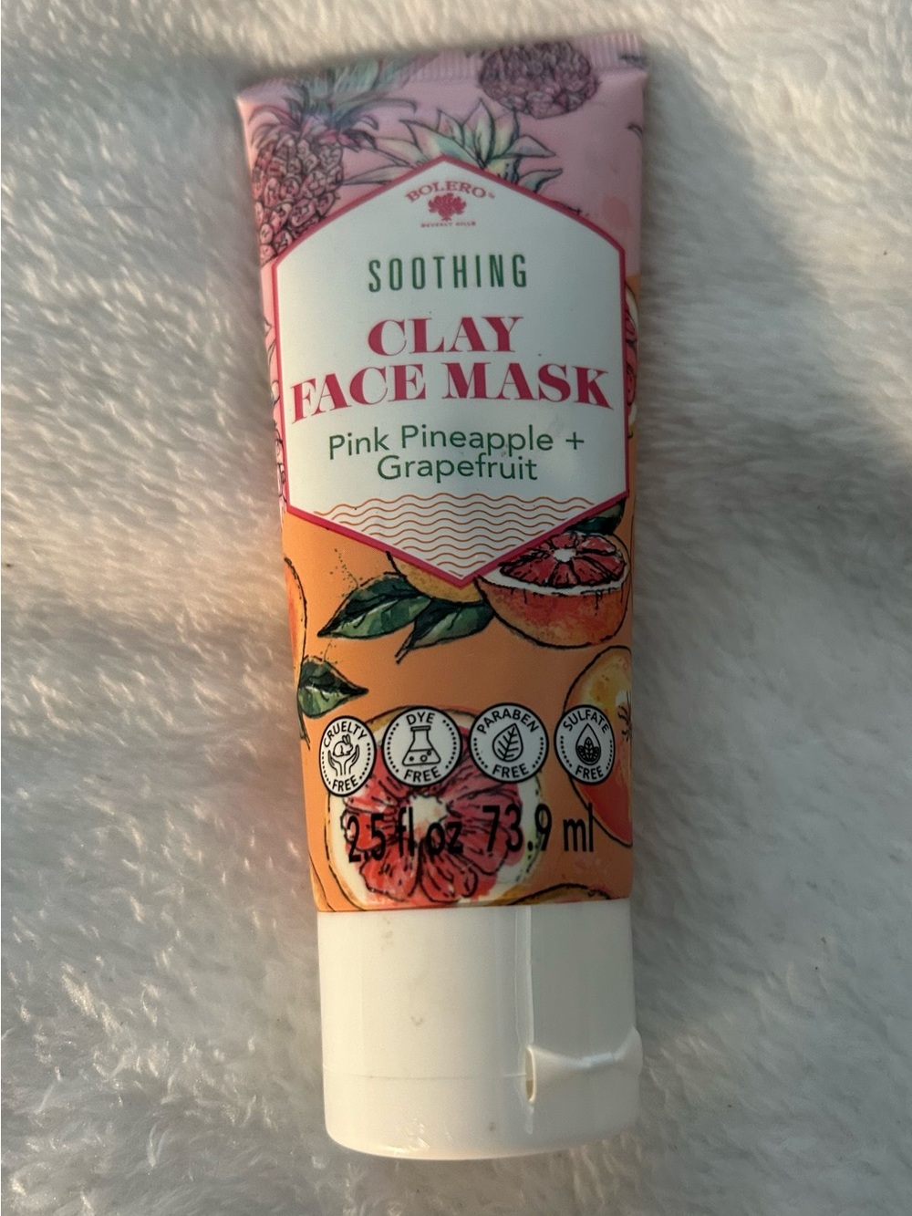 Bolero Soothing Pink Pineapple + Grapefruit Clay Face Mask 2.5fl oz